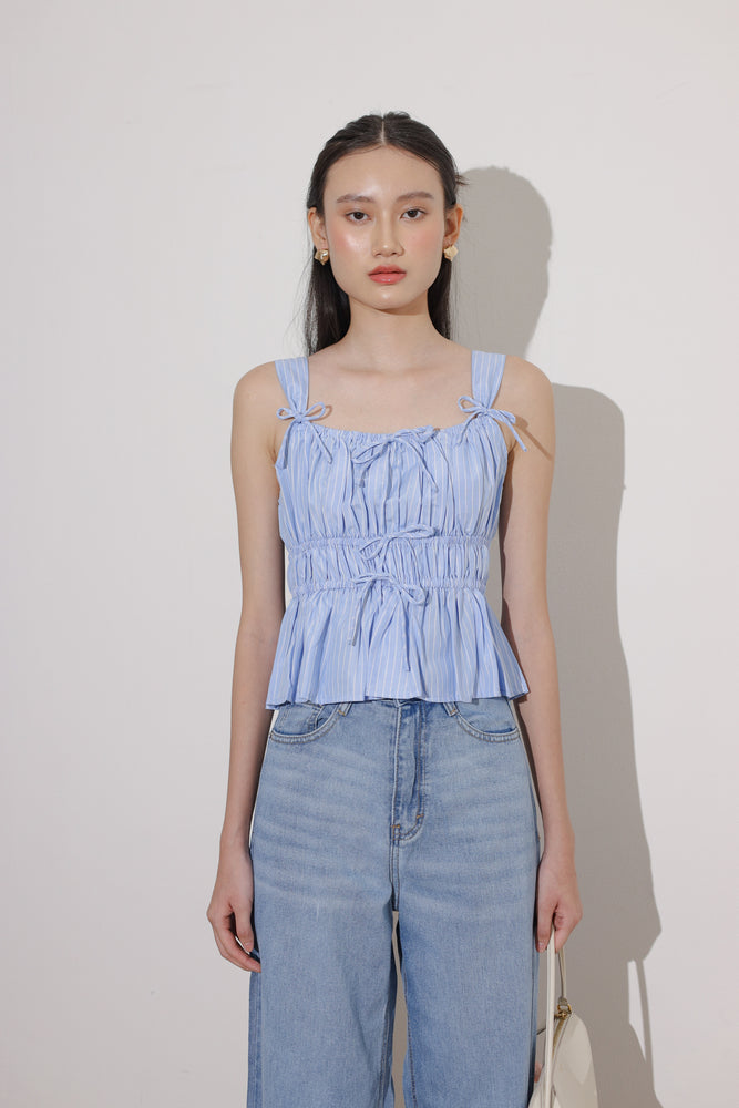 Miyeon Top in Stripe Blue