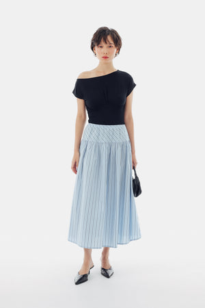 Samara Skirt in Stripe Blue
