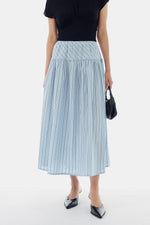 Samara Skirt in Stripe Blue