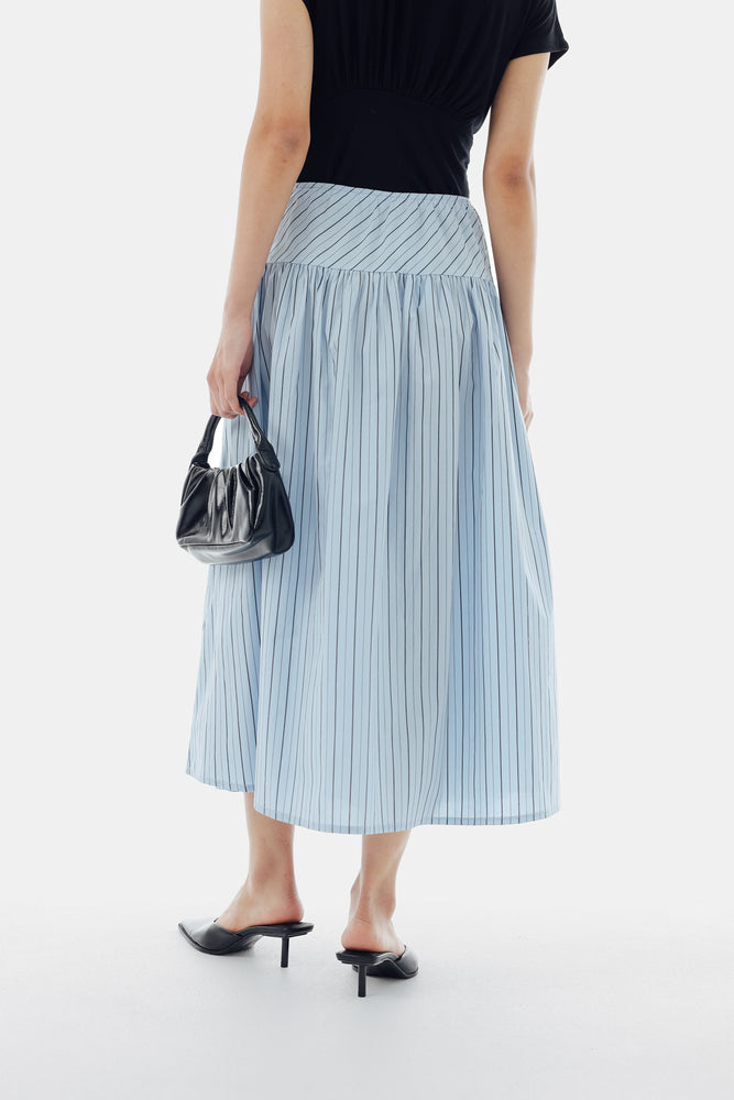 Samara Skirt in Stripe Blue