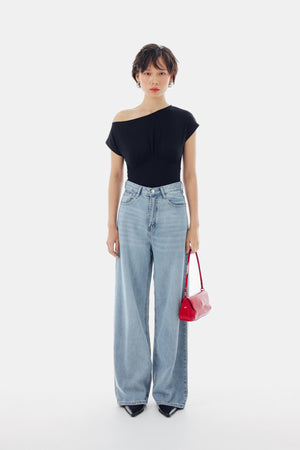 Beck Baggy Jeans in Blue Denim