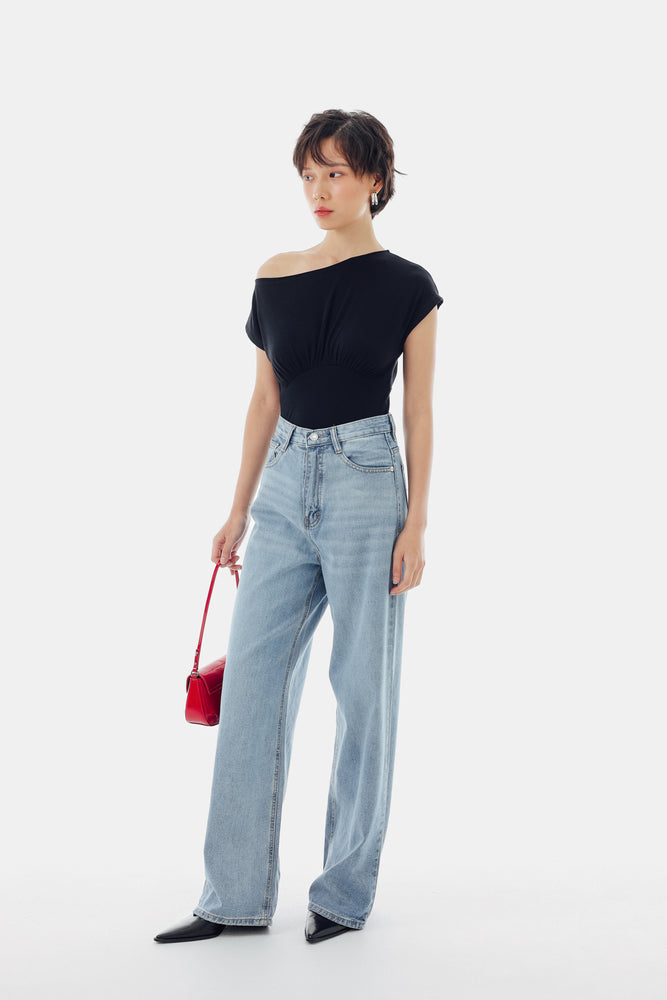 Beck Baggy Jeans in Blue Denim