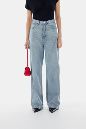 Beck Baggy Jeans in Blue Denim