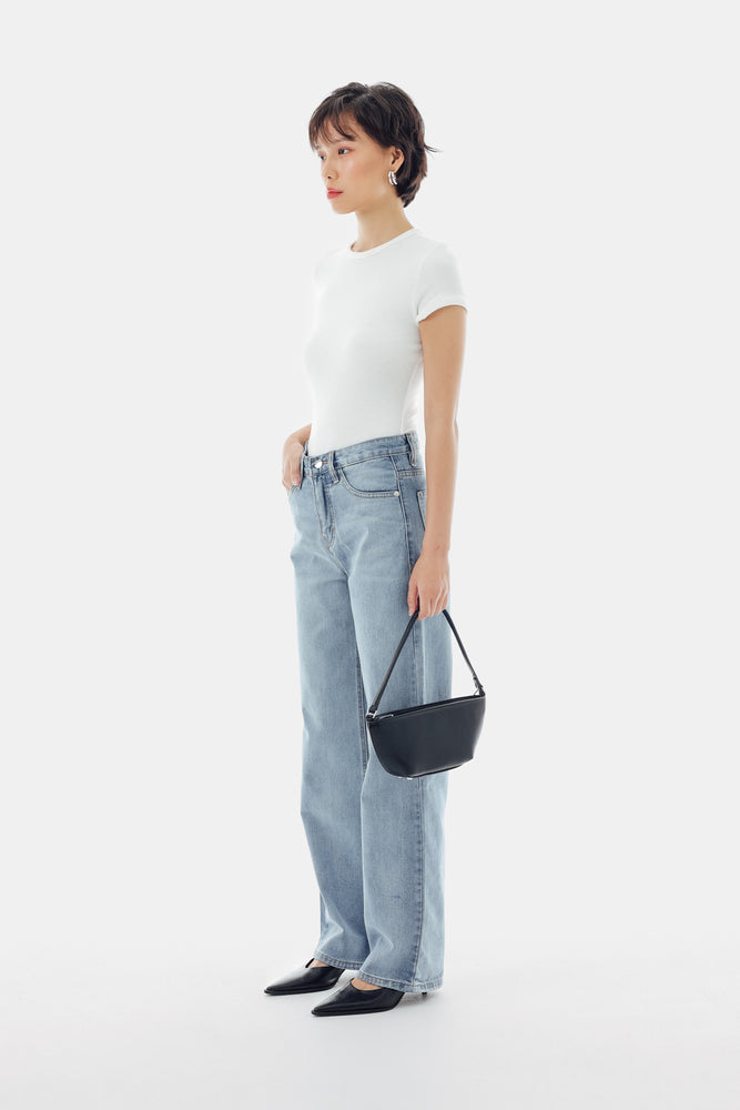 June Straight Jeans in Blue Denim