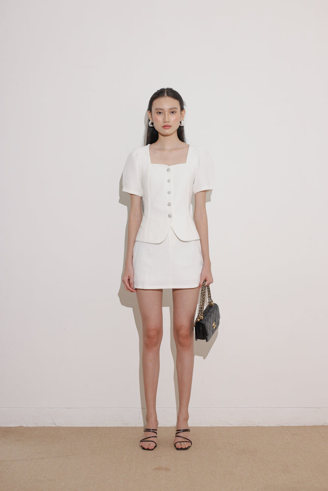 Haein Top Sleeves in White
