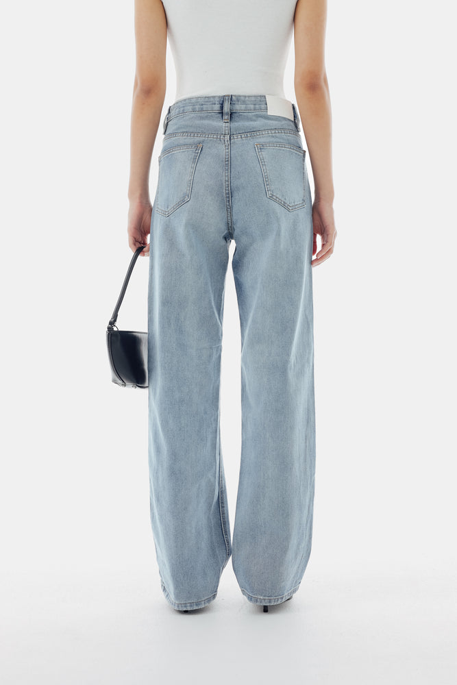 June Straight Jeans in Blue Denim