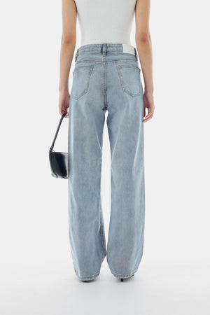 June Straight Jeans in Blue Denim