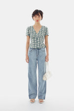 Willow Top in Floral Green