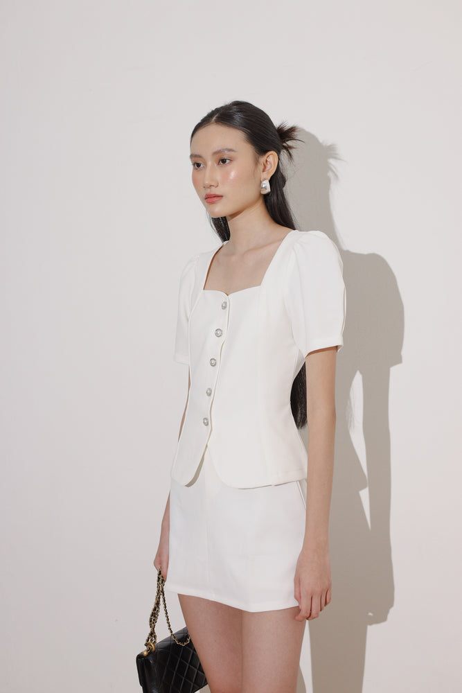 Haein Top Sleeves in White