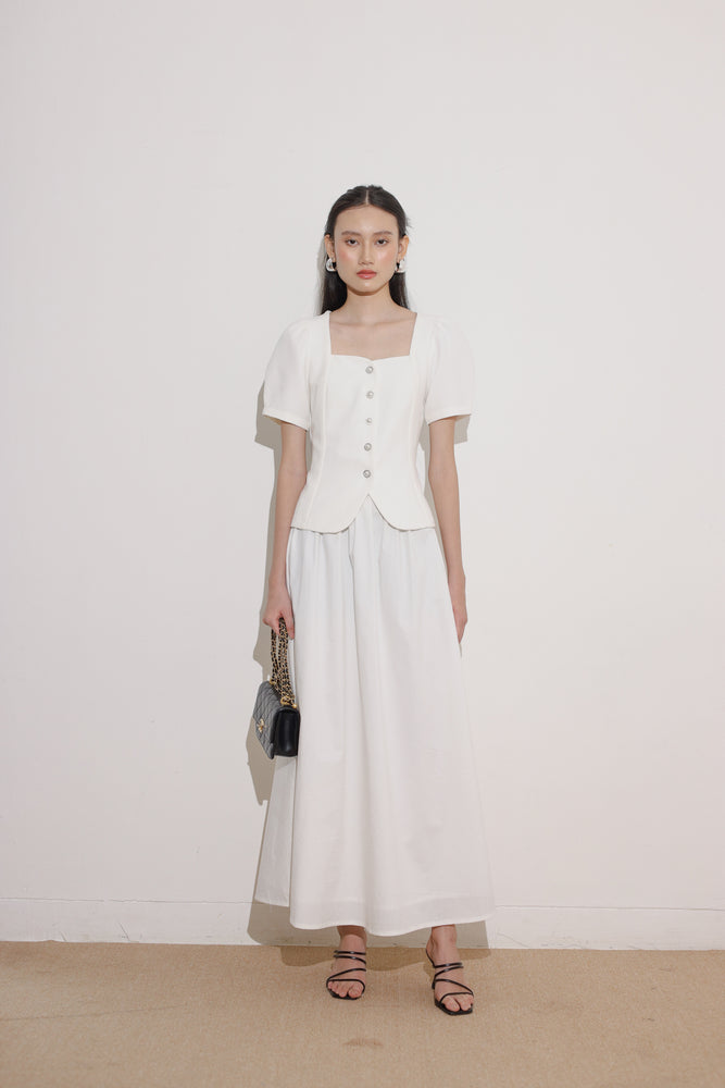 Haein Top Sleeves in White