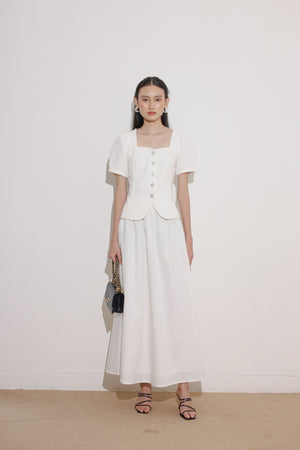 Haein Top Sleeves in White