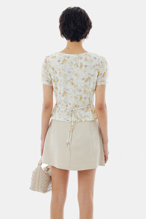 Willow Top in Floral Cream
