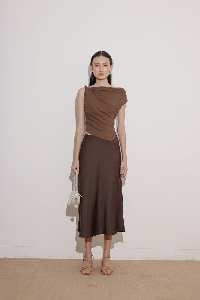 Rena Top in Brown