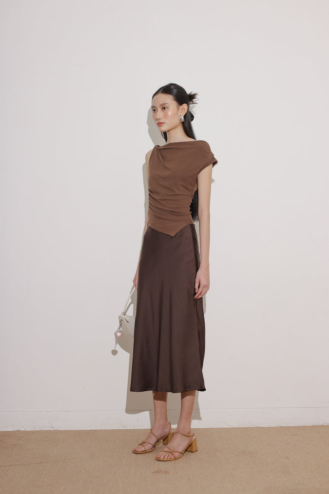 Rena Top in Brown