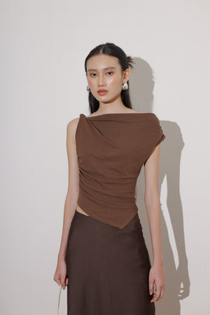 Rena Top in Brown