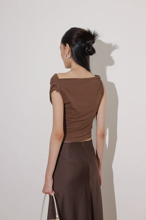 Rena Top in Brown