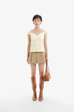 Haze Top in Baby Yellow