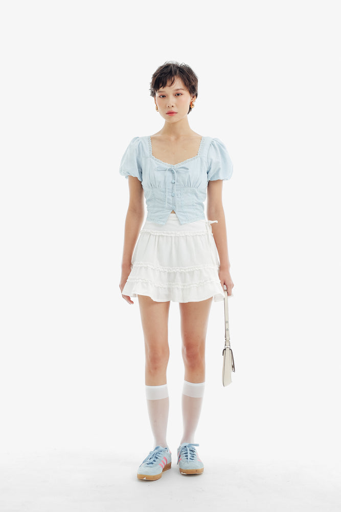 Shira Top in Baby Blue