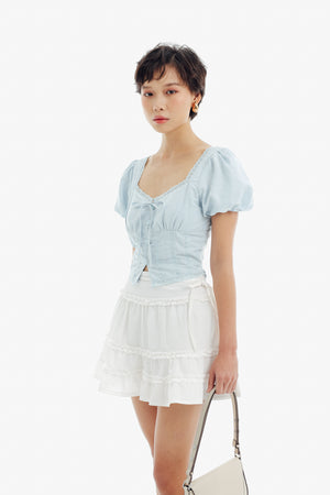 Shira Top in Baby Blue
