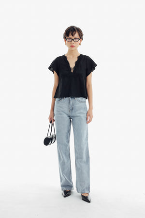 Hanni Top Sleeve in Black