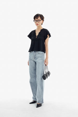Hanni Top Sleeve in Black