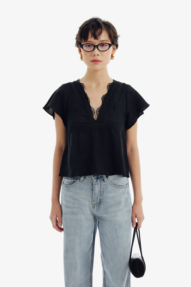 Hanni Top Sleeve in Black