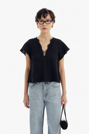 Hanni Top Sleeve in Black
