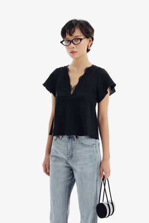 Hanni Top Sleeve in Black