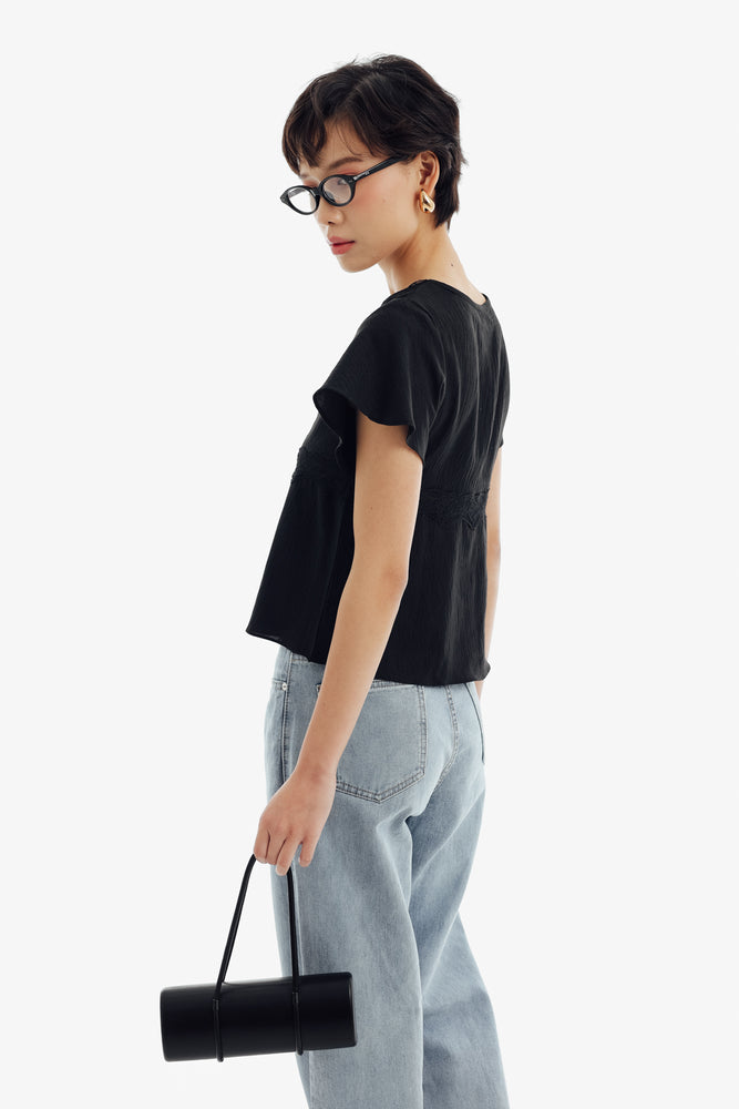 Hanni Top Sleeve in Black