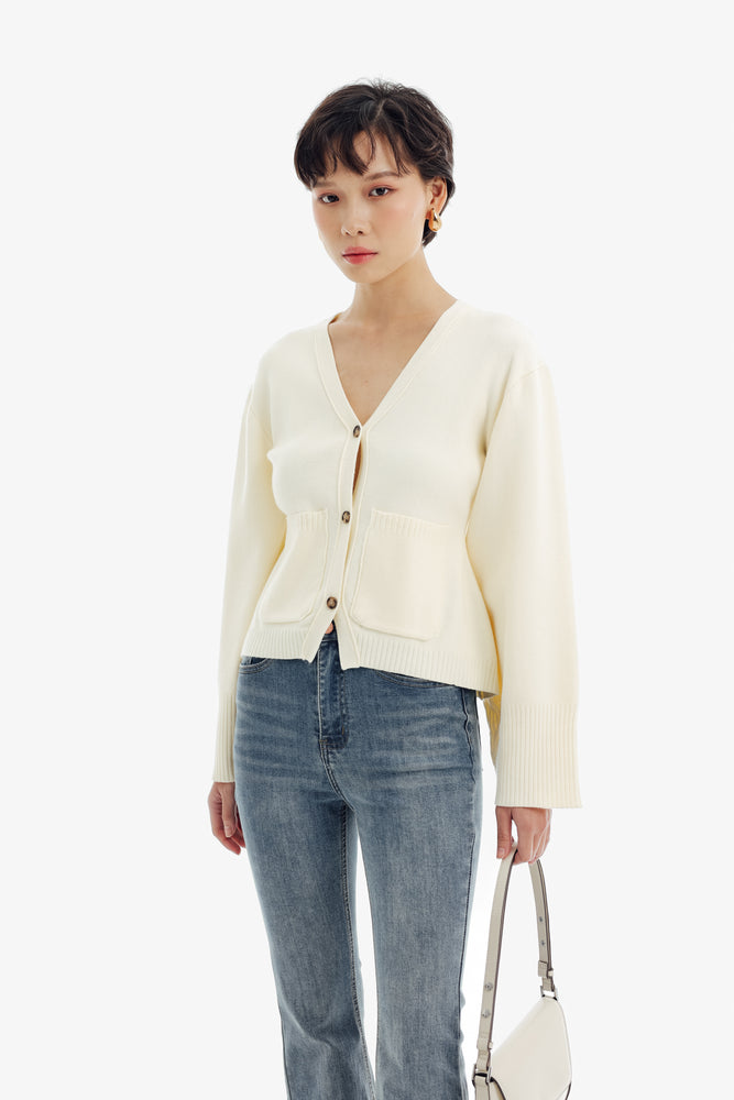 Jackie Cardigan in Ivory