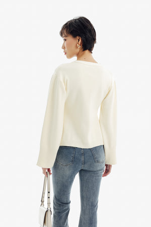 Jackie Cardigan in Ivory