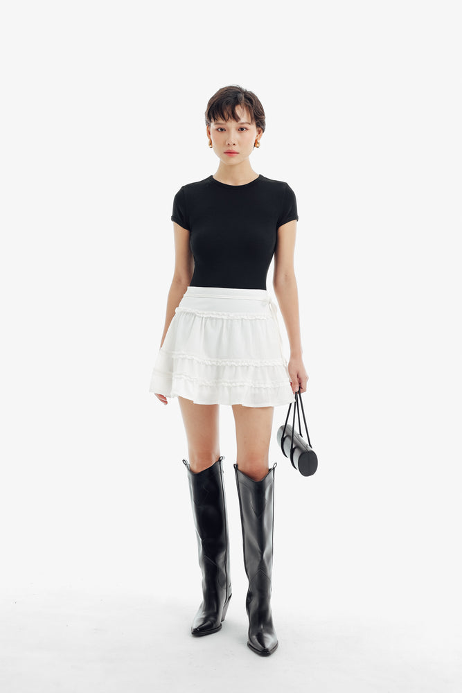 Petal Skirt in White