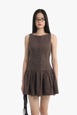Brisa Dress in Brown