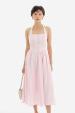 Odette Dress in Stripe Pink