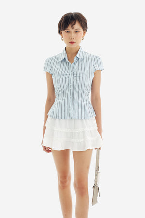 Bree Top in Stripe Blue