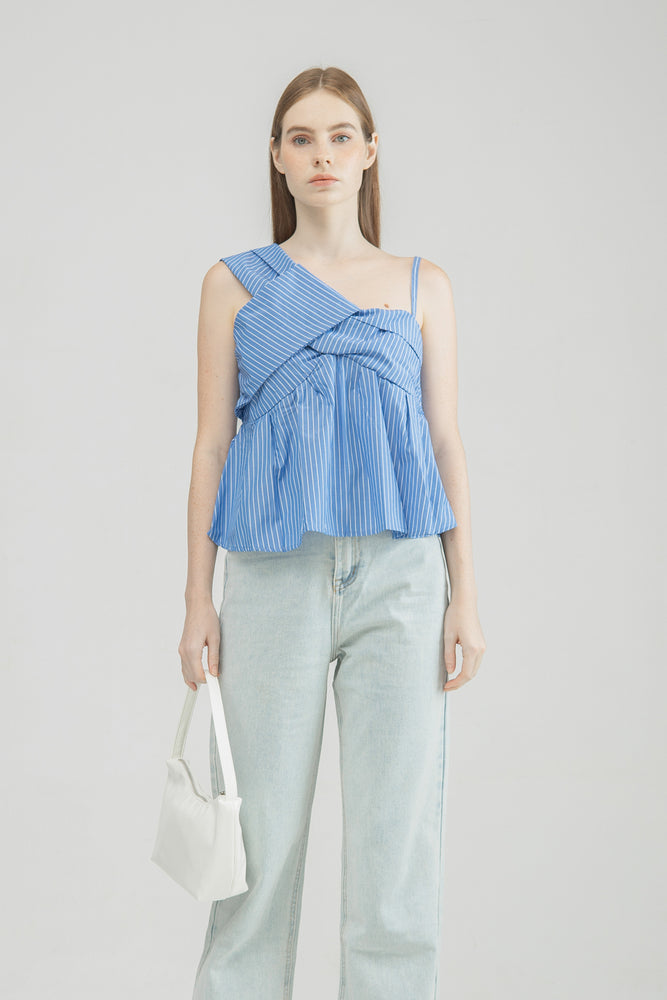 Nana Top in Stripe Blue