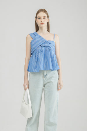 Nana Top in Stripe Blue
