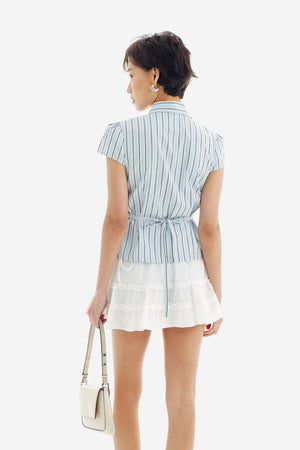 Bree Top in Stripe Blue