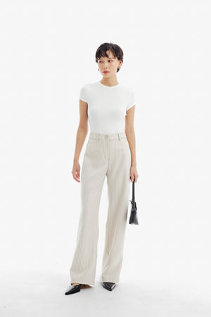 Gigi Pants in Stripe Cream