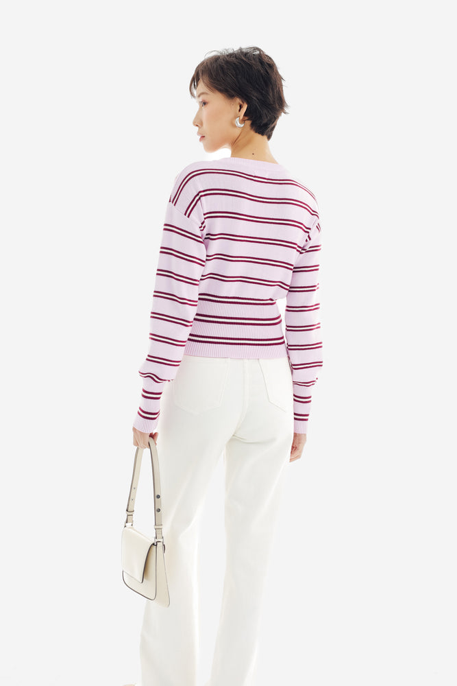 Coast Top in Stripe Pink
