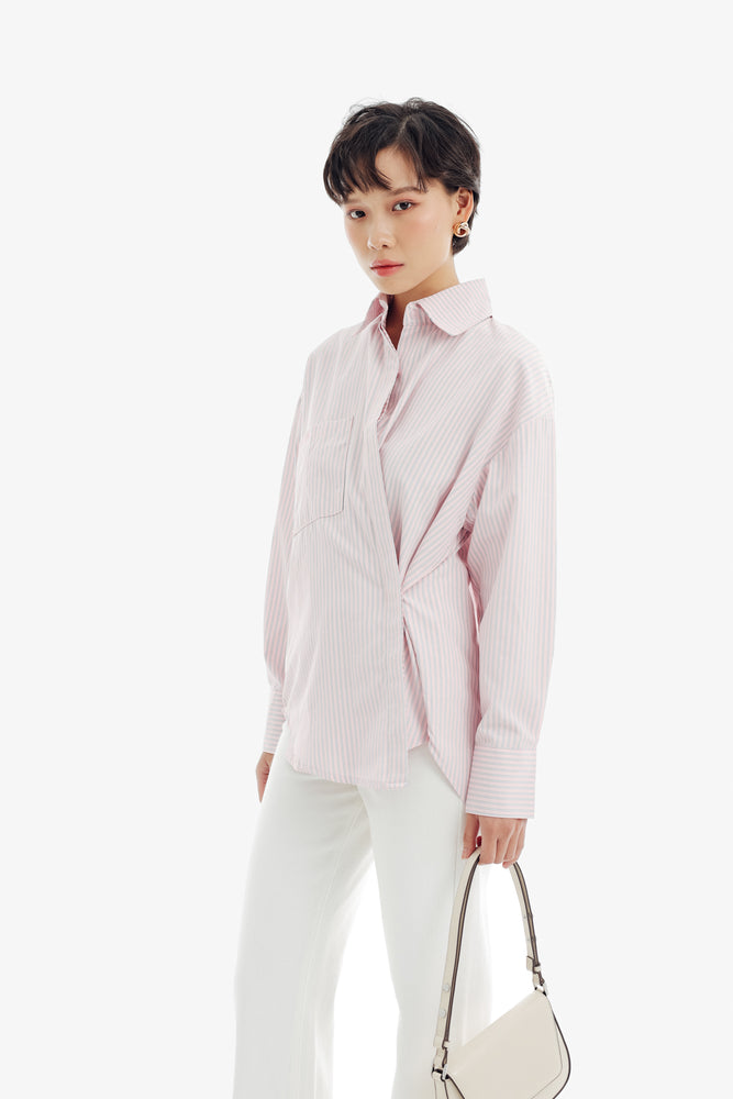 Jigoo Top in Stripe Pink