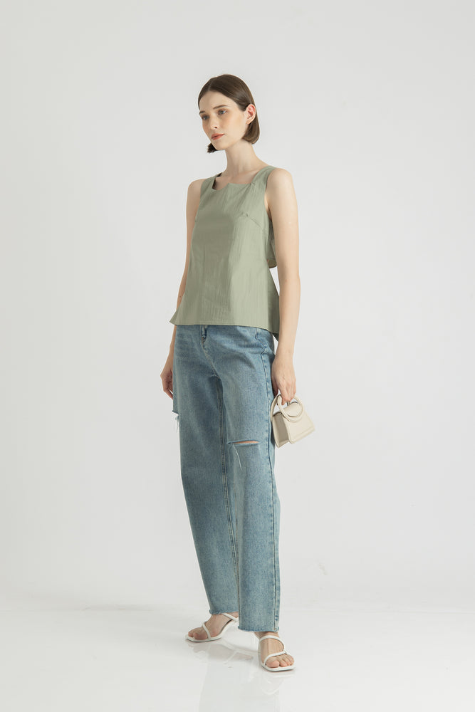 Mari Top in Sage Green
