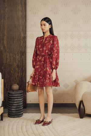 Yoora Dress in Maroon