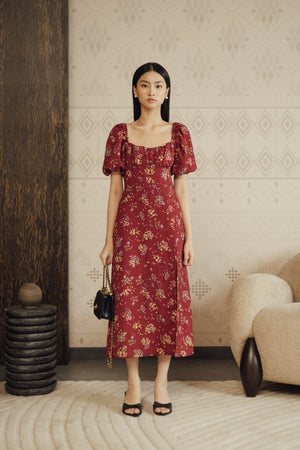 Shinhye Dress in Maroon