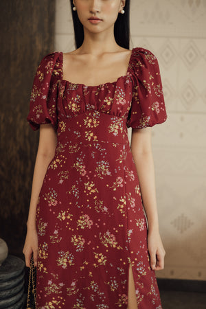 Shinhye Dress in Maroon