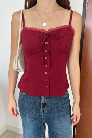 Isa Top in Maroon