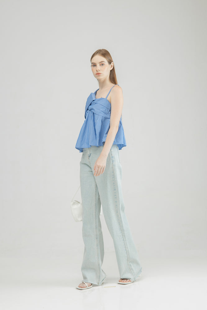 Nana Top in Stripe Blue