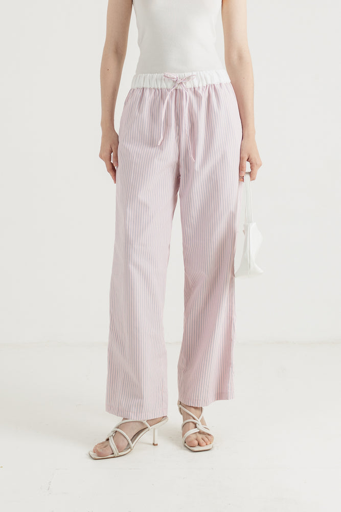 Rami Pants in Stripe Pink