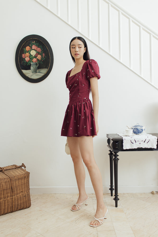 Soyou Dress in Maroon