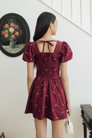 Soyou Dress in Maroon